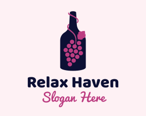 Champagne - Grape Wine Liquor logo design