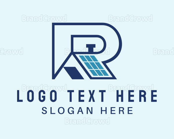 Solar Roof Letter R Logo