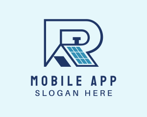 Real Estate - Solar Roof Letter R logo design