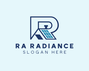 Solar Roof Letter R logo design