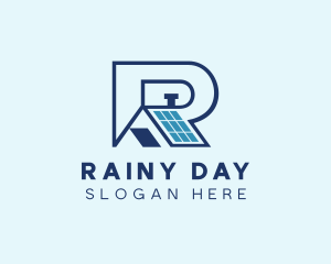 Solar Roof Letter R logo design