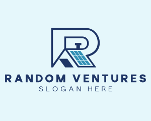 Solar Roof Letter R logo design