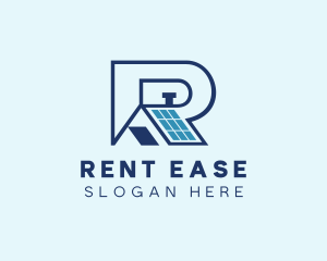 Solar Roof Letter R logo design