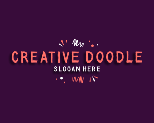 Doodle Party Confetti logo design