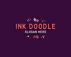 Doodle Party Confetti logo design