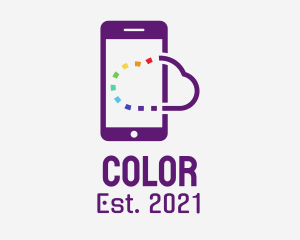 Colorful Cloud Mobile  logo design