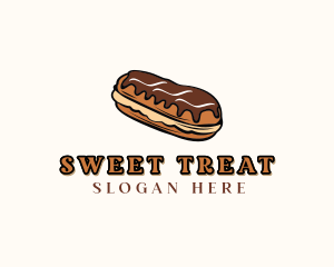 Doughnut - Chocolate Donut Dessert logo design