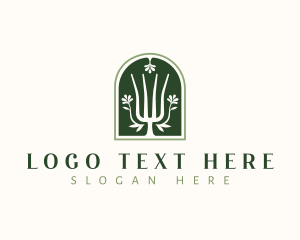 Botanical - Garden Pitchfork Landscaping logo design