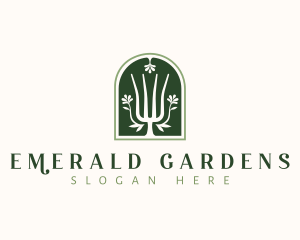 Garden Pitchfork Landscaping logo design