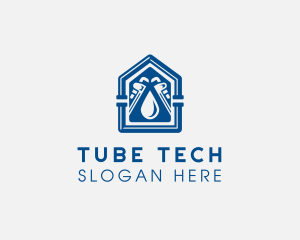 Tube - Wrench Pipe House Repair logo design