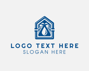 Pipe - Wrench Pipe House Repair logo design