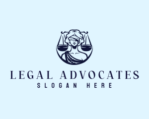 Lady Justice Scale logo design