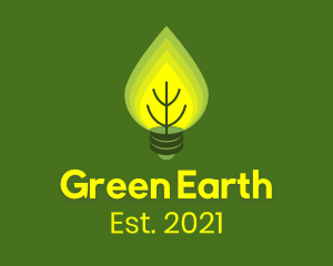 Eco Friendly - Eco Friendly Leaves Lightbulb logo design