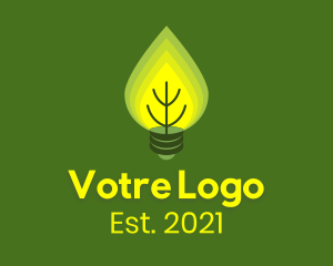 Leaf - Eco Friendly Leaves Lightbulb logo design