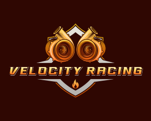 Turbo Racing Shield logo design