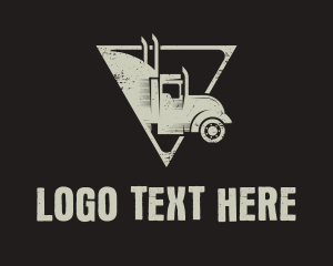 Hip - Retro Trailer Truck logo design