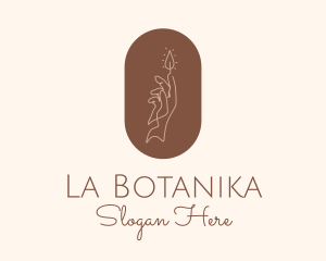 Bohemian - Flame Hand Candle logo design