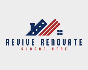 Realty Patriotic Home logo design