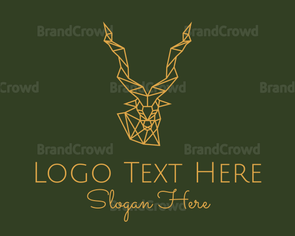 Gold Geometric Antelope Logo