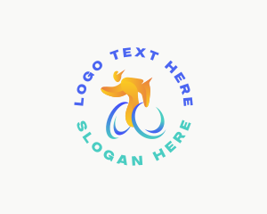 Humanitarian - Paralympic Wheelchair Disability logo design