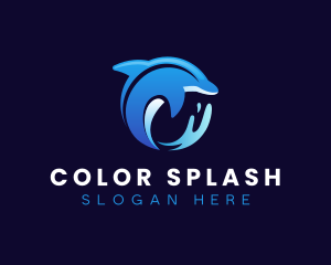 Dolphin Aquatic Marine logo design