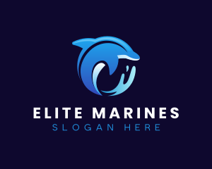 Dolphin Aquatic Marine logo design