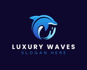 Dolphin Aquatic Marine logo design