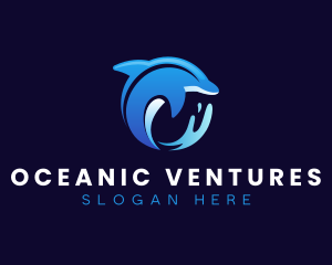 Dolphin Aquatic Marine logo design