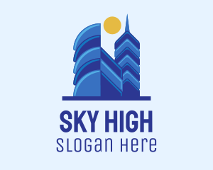 Blue Urban Skyscrapers  Logo