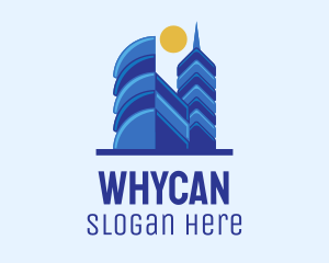 Blue Urban Skyscrapers  Logo