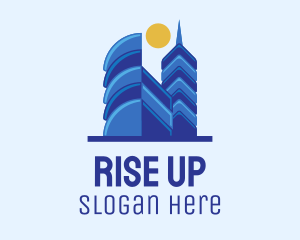 Blue Urban Skyscrapers  logo design