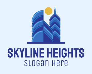 Skyscrapers - Blue Urban Skyscrapers logo design