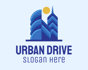 Blue Urban Skyscrapers  logo design