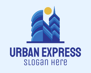 Blue Urban Skyscrapers  logo design