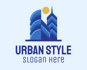 Blue Urban Skyscrapers  logo design