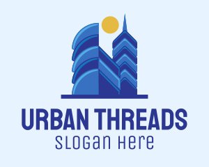 Blue Urban Skyscrapers  logo design