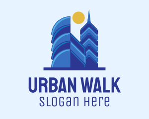 Blue Urban Skyscrapers  logo design