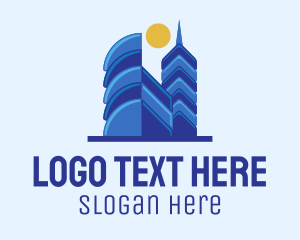 Blue Urban Skyscrapers  Logo