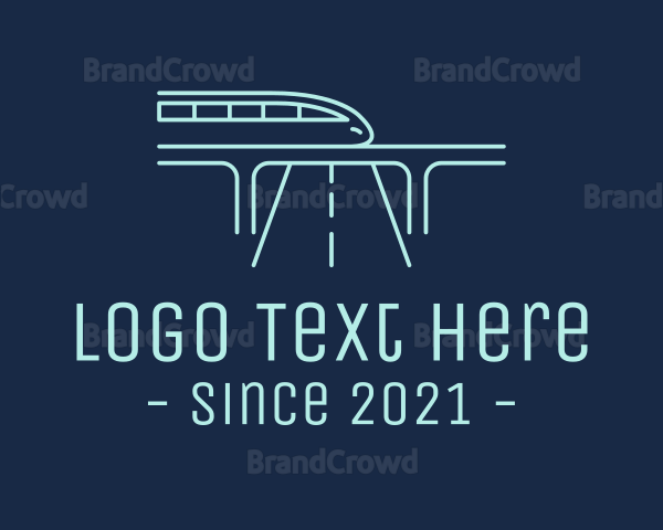 Futuristic Metro Train Logo