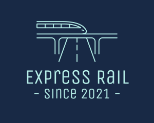 Railway Metro Train logo design