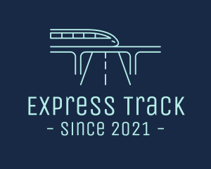 Train - Railway Metro Train logo design