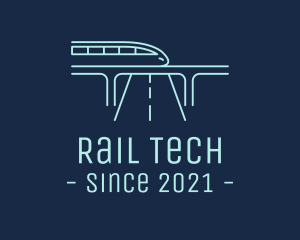 Railway Metro Train logo design