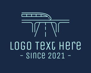 Train - Futuristic Metro Train logo design