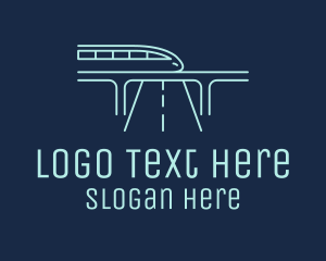 Futuristic Metro Train Logo