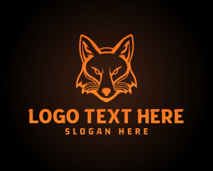 Head - Canine Fox Head logo design