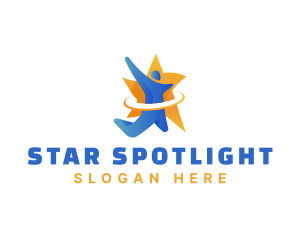 Human Star Achievement Success logo design