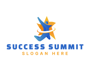 Human Star Achievement Success logo design