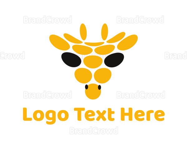 Abstract Giraffe Circle Logo