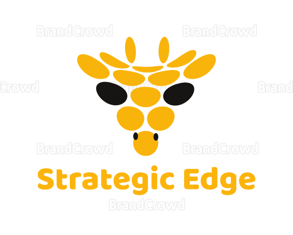 Abstract Giraffe Circle Logo