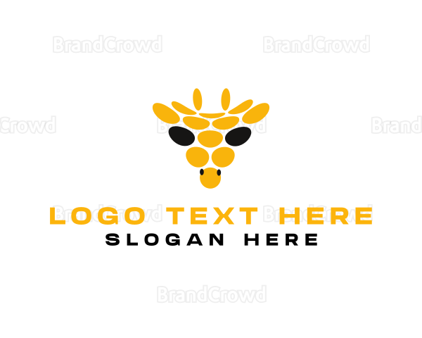 Abstract Giraffe Safari Logo